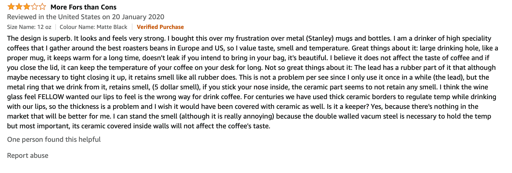 Fellow Mug Review